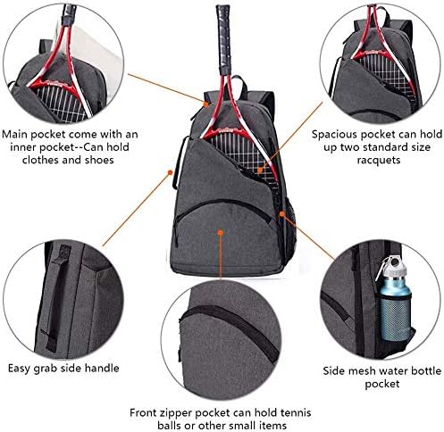 2 Raquet Tennis Bag,Tennis Bags for Men Women,Tennis Backpack,Durable Tennis Bookbag,Tennis Pickleball Bag,Tennis Bag Waterproof,Raquet Carrier for Balls, Pickleball Paddles, Badminton Rackets