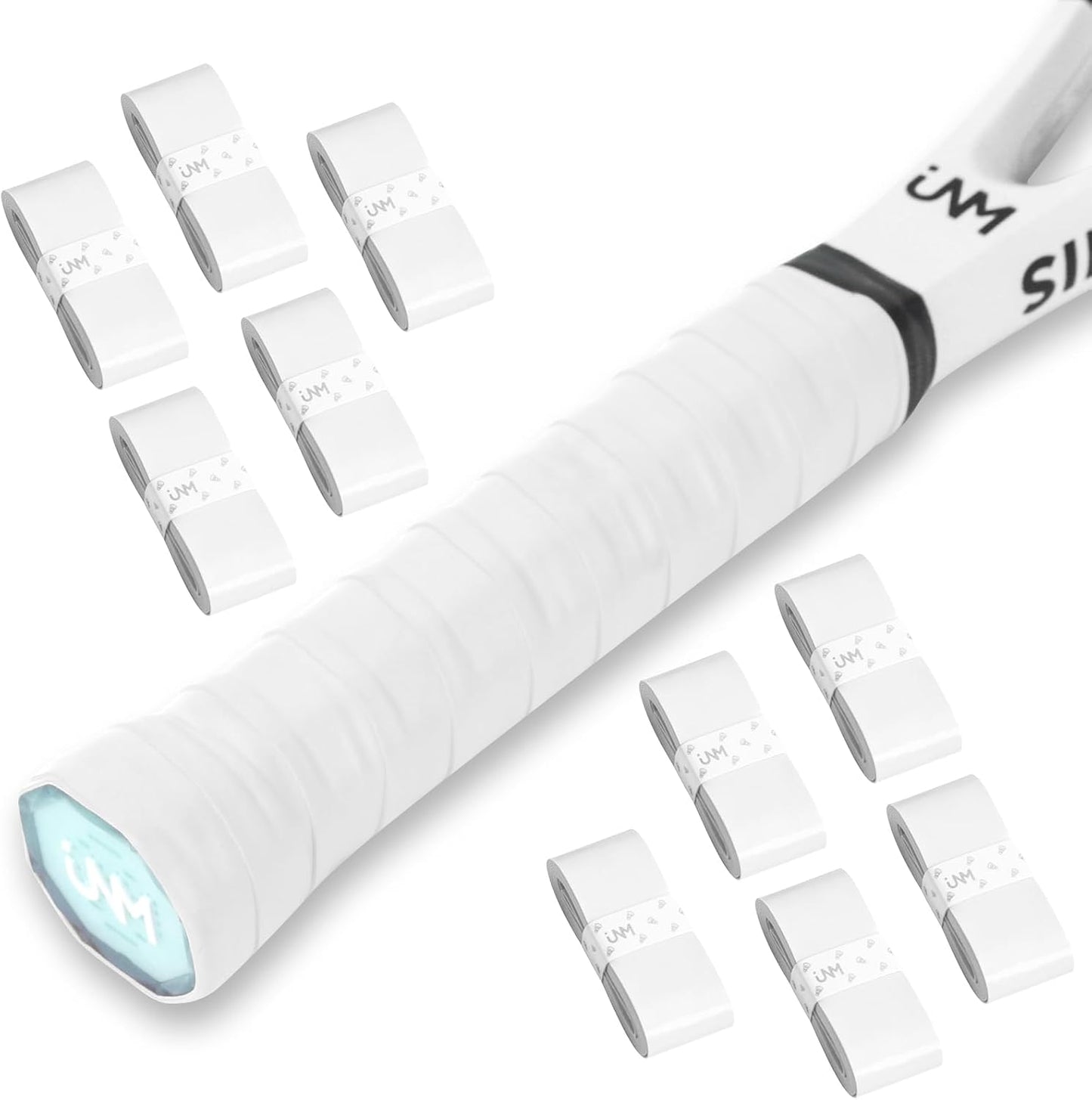 10 Pack Tennis Racket Grip Tape, Anti-Slip Tennis Overgrip, Precut Sweat-Absorbing Tennis Grip for Badminton, Pickleball, Tennis
